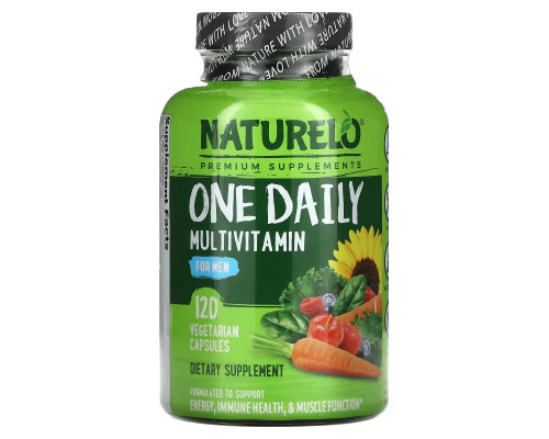 NATURELO Premium Supplements, One Daily Multivitamin for Men, 120 Vegetarian Capsules NATURELO Premium Supplements, One Daily Multivitamin for Men, 120 Vegetarian Capsules