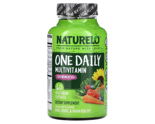 NATURELO, One Daily Multivitamin for Women 50+, 60 Vegetarian Capsules NATURELO, One Daily Multivitamin for Women 50+, 60 Vegetarian Capsules