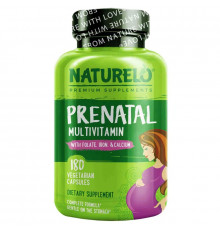 NATURELO Premium Supplements, Prenatal Multivitamin, 180 Vegetarian Capsules