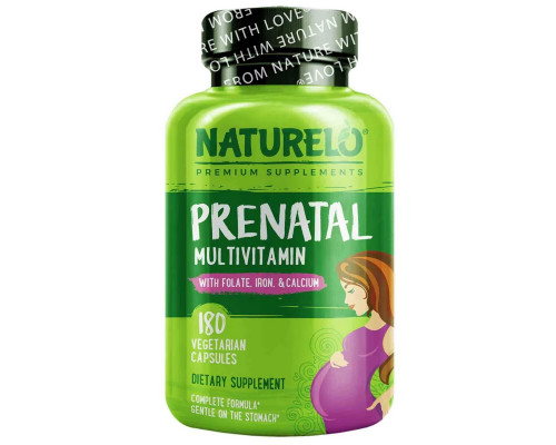 NATURELO Premium Supplements, Prenatal Multivitamin, 180 Vegetarian Capsules NATURELO Premium Supplements, Prenatal Multivitamin, 180 Vegetarian Capsules
