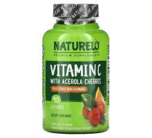 NATURELO, Vitamin C, Acerola Cherry Extract with Citrus Bioflavonoids, 90 Time Release Capsules