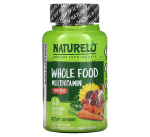 NATURELO, Whole Food Multivitamin for Teens, 60 Vegetarian Capsules