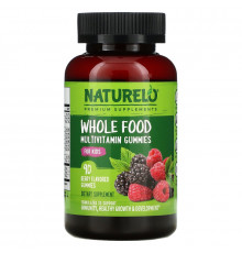 NATURELO, Whole Food Vitamin Gummies for Kids, Berry Flavored, 90 Gummies