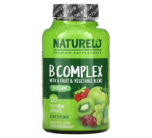 NATURELO, B Complex with Organic Fruits & Veggies, 120 Vegetable Capsules