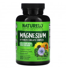 NATURELO, Magnesium with Organic Veggies & Seeds, 200 mg, 120 Vegetarian Capsules