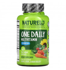 NATURELO Premium Supplements, One Daily Multivitamin for Men 50+, 60 Vegetarian Capsules