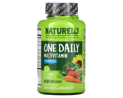 NATURELO Premium Supplements, One Daily Multivitamin for Men 50+, 60 Vegetarian Capsules NATURELO Premium Supplements, One Daily Multivitamin for Men 50+, 60 Vegetarian Capsules