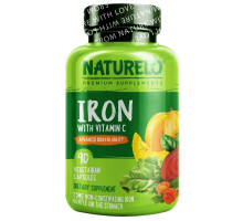 NATURELO, Iron with Vitamin C, 90 Vegetable Capsules