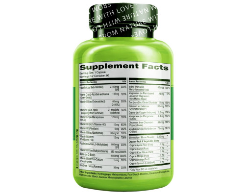 NATURELO, Bariatric Multivitamin with Iron, 60 Vegetarian Capsules NATURELO, Bariatric Multivitamin with Iron, 60 Vegetarian Capsules