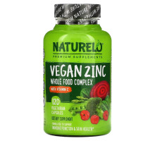 NATURELO, Vegan Zinc with Vitamin C, 120 Vegetarian Capsules