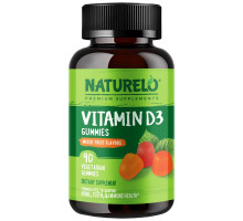 NATURELO, Vitamin D3 Gummies, Mixed Fruit Flavor, 90 Vegetarian Gummies
