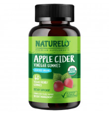 NATURELO, Apple Cider Vinegar Gummies, 60 Vegan Friendly Gummies