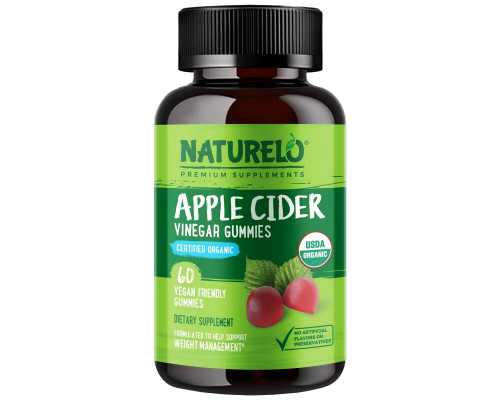 NATURELO, Apple Cider Vinegar Gummies, 60 Vegan Friendly Gummies NATURELO, Apple Cider Vinegar Gummies, 60 Vegan Friendly Gummies