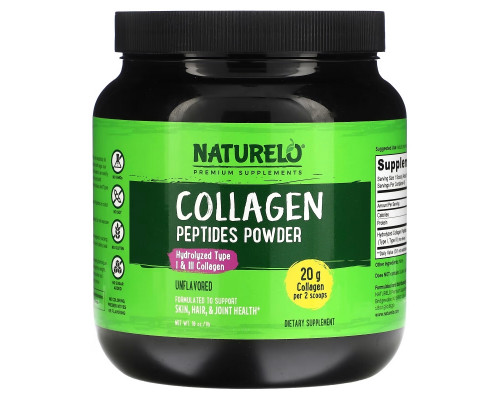 NATURELO, Collagen Peptides Powder, Unflavored, 1 lb (16 oz) NATURELO, Collagen Peptides Powder, Unflavored, 1 lb (16 oz)