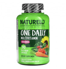 Женское здоровье NATURELO, Мультивитамины One Daily, для женщин, 240 вегетарианских капсул