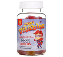 Vitables, Жевательная клетчатка для детей, без желатина, вкус фруктового ассорти, 60 вегетарианских жевательных таблеток