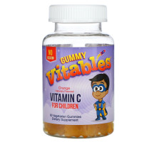 Vitables, Жевательный витамин C для детей, без желатина, вкус апельсина, 60 вегетарианских жевательных таблеток
