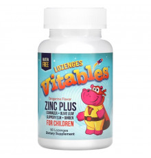 Vitables, Zinc Plus, добавка с цинком для детей, со вкусом мандарина, 90 пастилок Vitables, Zinc Plus, добавка с цинком для детей, со вкусом мандарина, 90 пастилок