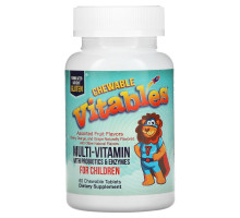 Vitables, Chewable Multi-Vitamins for Children, Assorted Fruit Flavors, 60 Vegetarian Tablets