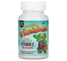 Vitables, Vitamin C Chewables for Children, Orange, 90 Vegetarian Tablets