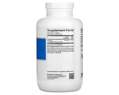 Lake Avenue Nutrition, Vitamin C, Quali-C, 1,000 mg, 365 Veggie Capsules Lake Avenue Nutrition, Vitamin C, Quali-C, 1,000 mg, 365 Veggie Capsules