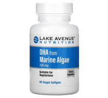 Lake Avenue Nutrition, DHA from Marine Algae, Vegetarian Omega, 200 mg, 60 Veggie Softgels