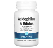 Lake Ave. Nutrition, Acidophilus & Bifidus, 8 Billion CFU, 60 Veggie Capsules
