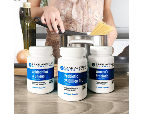 Lake Ave. Nutrition, Acidophilus & Bifidus, 8 Billion CFU, 60 Veggie Capsules Lake Ave. Nutrition, Acidophilus & Bifidus, 8 Billion CFU, 60 Veggie Capsules