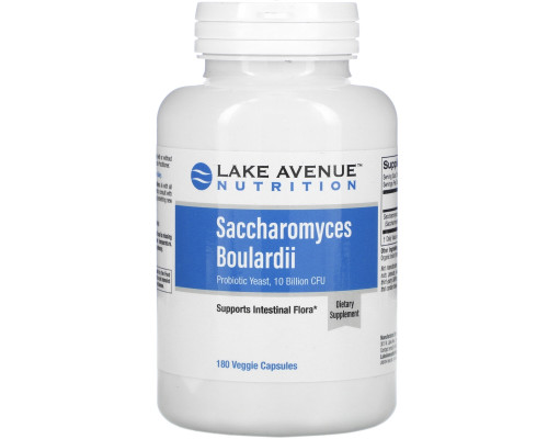 Lake Ave. Nutrition, Saccharomyces Boulardii, 10 Billion CFU, 180 Veggie Capsules Lake Ave. Nutrition, Saccharomyces Boulardii, 10 Billion CFU, 180 Veggie Capsules