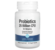 Lake Ave. Nutrition, Probiotic, 10 Strains, 25 Billion CFU, 60 Veggie Capsules