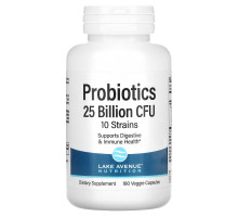 Lake Ave. Nutrition, Probiotics, 10 Strains, 25 Billion CFU, 180 Veggie Capsules