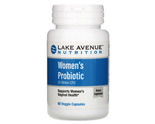 Lake Ave. Nutrition, Women's Probiotics, 20 Billion CFU, 60 Veggie Capsules Lake Ave. Nutrition, Women's Probiotics, 20 Billion CFU, 60 Veggie Capsules