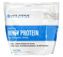 Lake Avenue Nutrition, Whey Protein + Probiotics, Vanilla Flavor, 5 lb (2270 g)