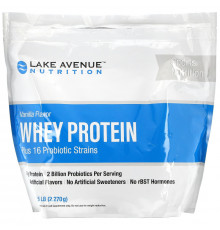 Lake Avenue Nutrition, Whey Protein + Probiotics, Vanilla Flavor, 5 lb (2270 g)