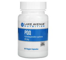 Lake Avenue Nutrition, PQQ (пирролохинолинхинон), 20 мг, 60 растительных капсул