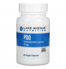 Lake Avenue Nutrition, PQQ (пирролохинолинхинон), 20 мг, 60 растительных капсул