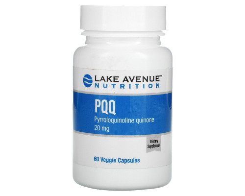 Lake Avenue Nutrition, PQQ (пирролохинолинхинон), 20 мг, 60 растительных капсул Lake Avenue Nutrition, PQQ (пирролохинолинхинон), 20 мг, 60 растительных капсул