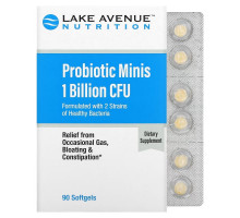 Lake Avenue Nutrition, Probiotic Minis, 2 Strains of Healthy Bacteria, 1 Billion CFU, 90 Mini Softgels