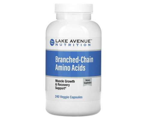 Lake Avenue Nutrition, Branched-Chain Amino Acids, 240 Veggie Capsules Lake Avenue Nutrition, Branched-Chain Amino Acids, 240 Veggie Capsules