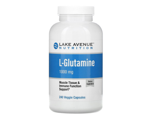 Lake Avenue Nutrition, L-Glutamine, 1000 mg, 240 Veggie Capsules Lake Avenue Nutrition, L-Glutamine, 1000 mg, 240 Veggie Capsules