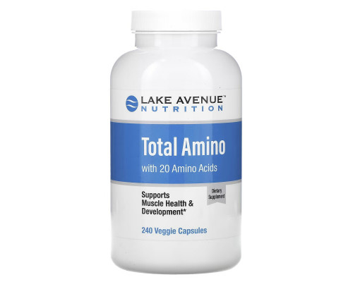 Lake Avenue Nutrition, Total Amino, 240 Veggie Capsules Lake Avenue Nutrition, Total Amino, 240 Veggie Capsules