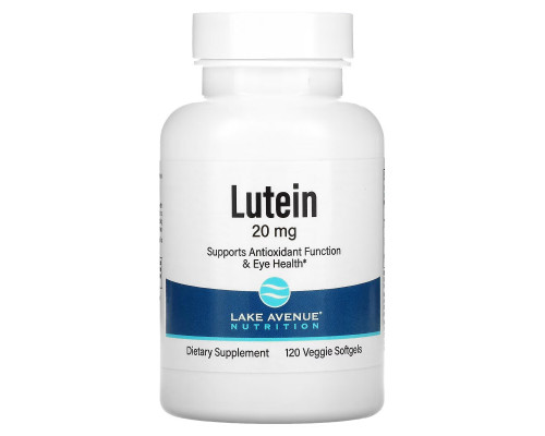 Lake Avenue Nutrition, Lutein, 20 mg, 120 Veggie Softgels Lake Avenue Nutrition, Lutein, 20 mg, 120 Veggie Softgels