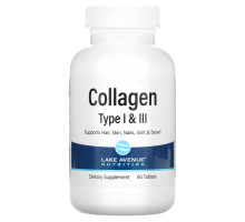 Lake Avenue Nutrition, Hydrolyzed Collagen Type 1 & 3, 1000 mg, 60 Tablets