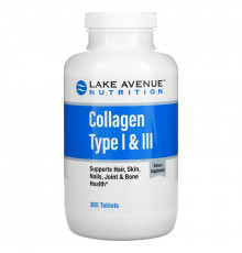 Lake Avenue Nutrition, Hydrolyzed Collagen Type 1 & 3, 1000 mg, 365 Tablets