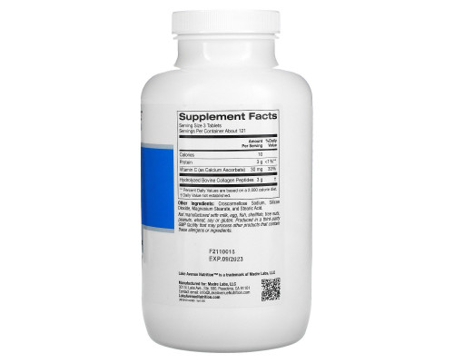 Lake Avenue Nutrition, Hydrolyzed Collagen Type 1 & 3, 1000 mg, 365 Tablets Lake Avenue Nutrition, Hydrolyzed Collagen Type 1 & 3, 1000 mg, 365 Tablets
