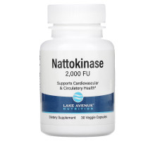 Lake Avenue Nutrition, Nattokinase, Proteolytic Enzyme, 2,000 FUs, 30 Veggie Capsules