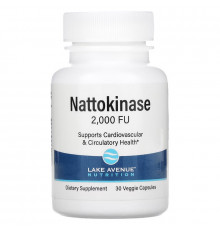 Lake Avenue Nutrition, Nattokinase, Proteolytic Enzyme, 2,000 FUs, 30 Veggie Capsules