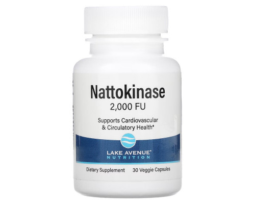 Lake Avenue Nutrition, Nattokinase, Proteolytic Enzyme, 2,000 FUs, 30 Veggie Capsules Lake Avenue Nutrition, Nattokinase, Proteolytic Enzyme, 2,000 FUs, 30 Veggie Capsules