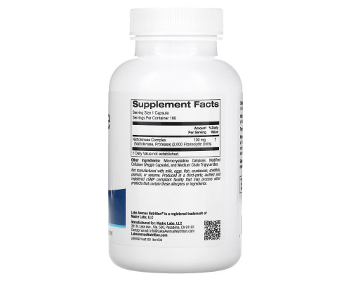 Lake Avenue Nutrition, Nattokinase, Proteolytic Enzyme, 2,000 FUs, 180 Veggie Capsules Lake Avenue Nutrition, Nattokinase, Proteolytic Enzyme, 2,000 FUs, 180 Veggie Capsules