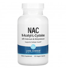 Lake Avenue Nutrition, N-A-C, N-Acetyl Cysteine with Selenium & Molybdenum, 600 mg, 120 Veggie Capsules